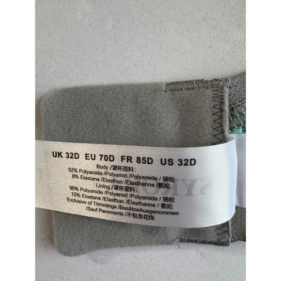 Syrokan High Impact Bounce Control Wireless Sports Bra Turquoise Size 32D A196 - Picture 6 of 7